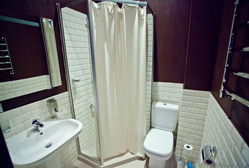 Дизайн на баня в Хрушчов - душ кабина