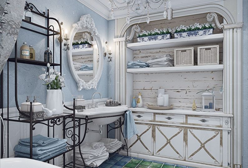 Design koupelny ve stylu Provence - Nábytek