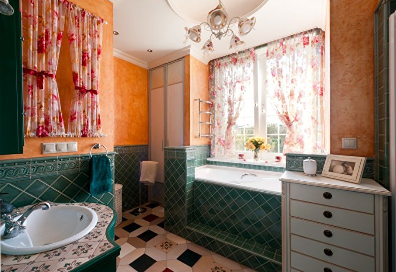 Design koupelny ve stylu Provence - Příslušenství a výzdoba