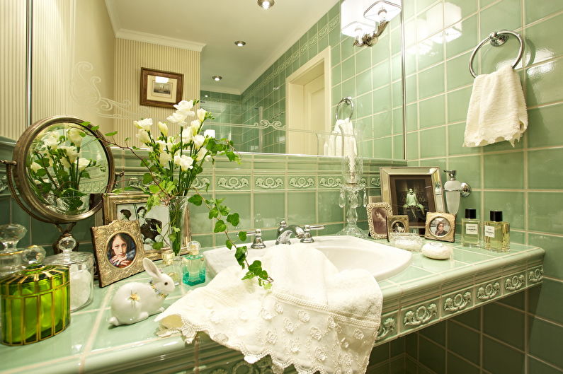 Design koupelny ve stylu Provence - Příslušenství a výzdoba