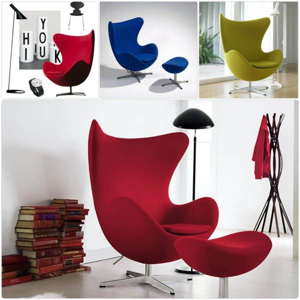 Duńskie meble designerskie Arne Jacobsen aj krzesło z jajkiem