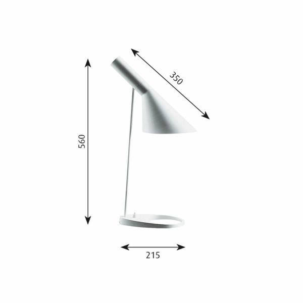Meble duńskiego designu Arne Jacobsen aj wymiary lampy