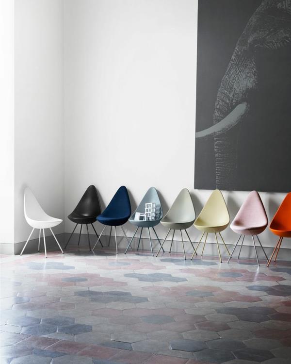 Duńskie meble designerskie Arne Jacobsen opuszczane krzesło