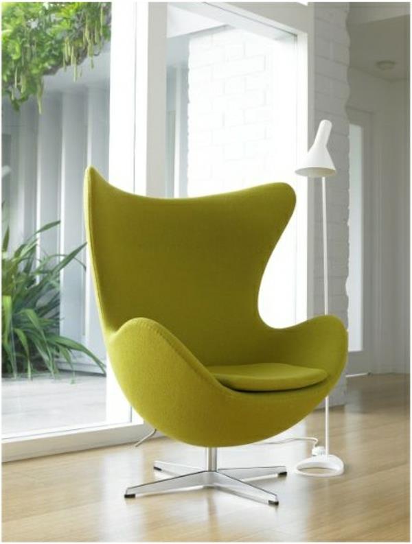 Duńskie meble designerskie Arne Jacobsen krzesło jajko aj lampa