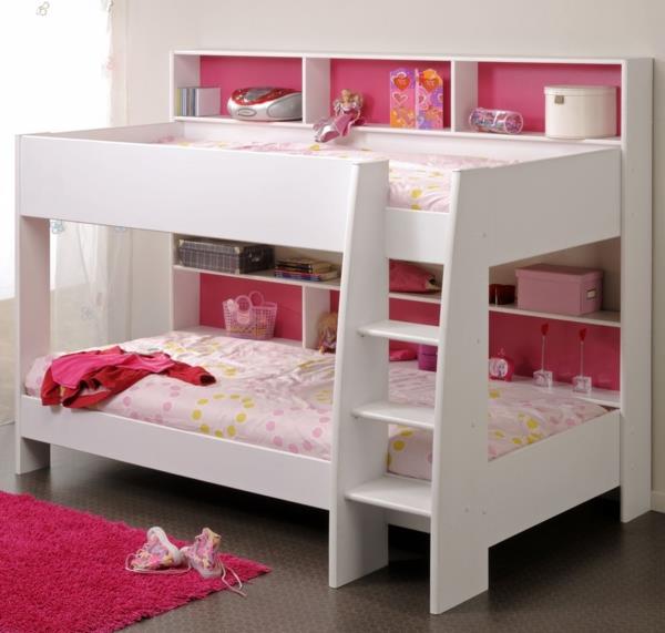 podwójne łóżka pokój dziecięcy projekt dziewczyna różowy dywan!