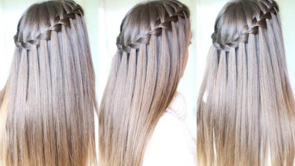 trzy perspektywy włosy damskie fryzura wodospad