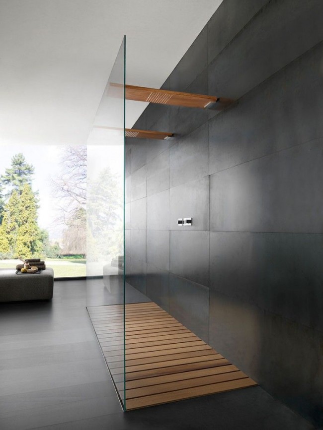 Velkolepý sprchový kout v moderním interiéru