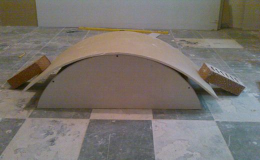 Biegeprozess von Trockenbauplatten