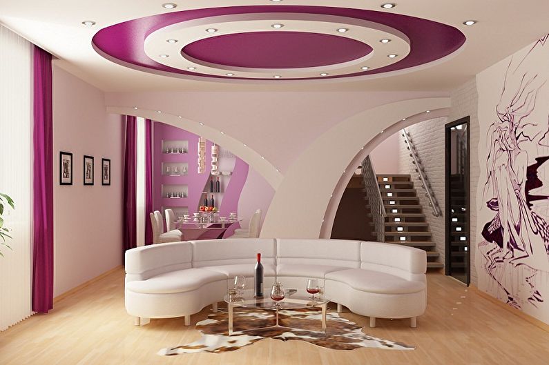 Duplexní sádrokartonové podhledy - design a dekorace