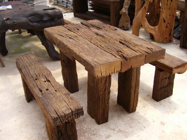 table de travail de meubles en bois véritable table à manger