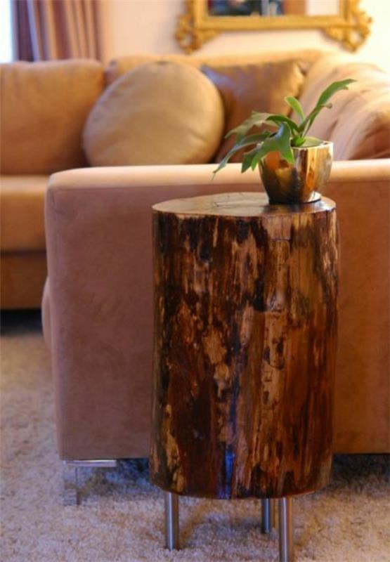 table d'appoint de meubles en bois naturel