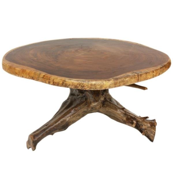 table à manger ronde en bois véritable