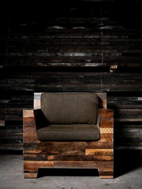 meubles en bois naturel fauteuil lambris muraux