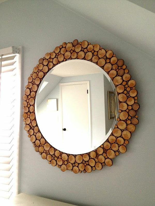 miroir de meuble en bois naturel