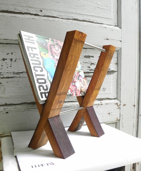 porte-revues de meubles en bois naturel