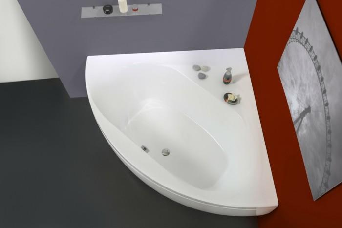 wanna narożna nowoczesny design pomysły łazienkowe piękne kolory