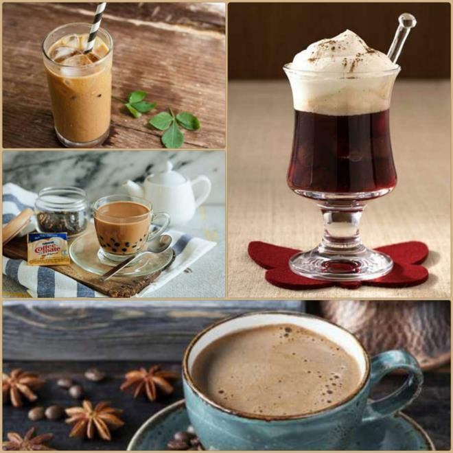 Les spécialités de café boivent une tasse de café à la mode du café dans le monde
