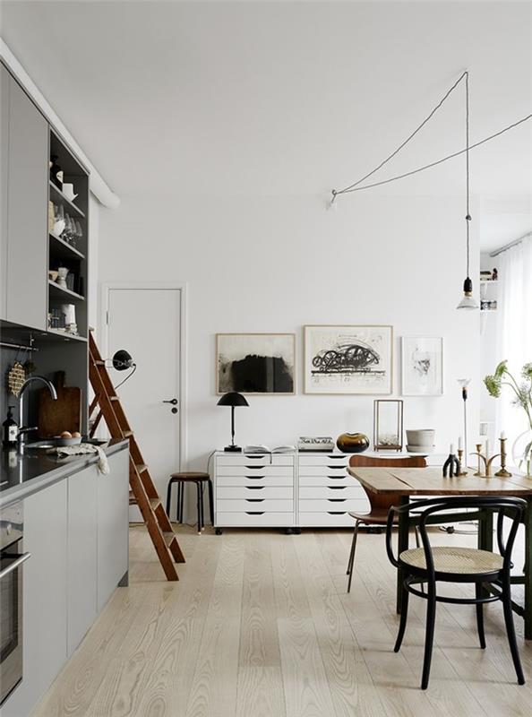pomysły na umeblowanie porady dotyczące wyposażenia kuchni stół do jadalni krzesła retro vintage styl życia skandynawski design