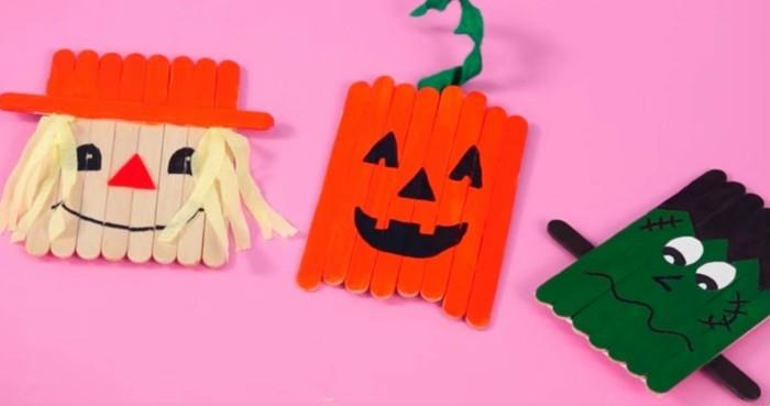 bâtons de crème glacée idées d'artisanat en bois pour les enfants halloween