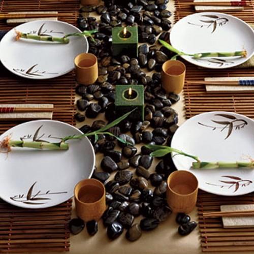 élégantes pierres de silex décoration extérieure intérieure décoration de table à manger