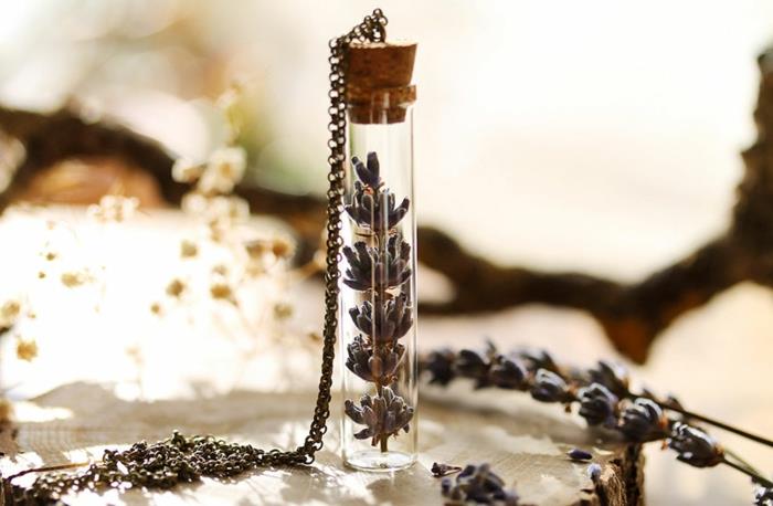 bijoux elfe collier fait main pendentif en argent petite bouteille en verre bouchon de liège