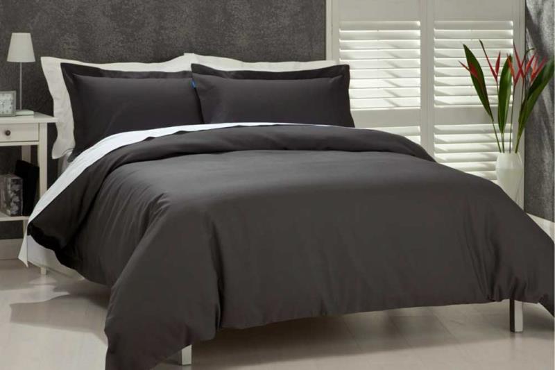 linge de lit exclusif draps noir et blanc