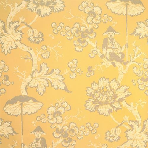 conceptions de foyer fantastiques avec papier peint motif floral jaune élégant