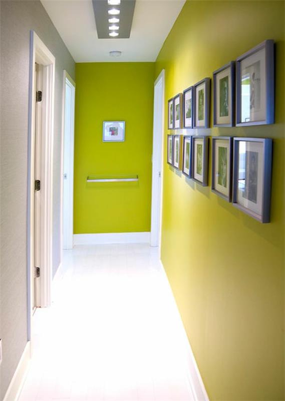 kolor korytarz żółty neon zielony