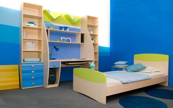 idée de couleur salon chambre d'enfant bois clair