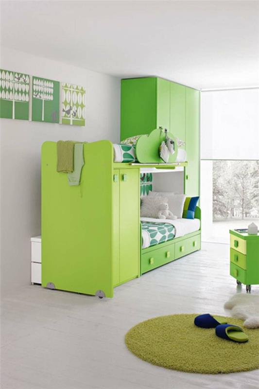 idées de couleurs salon vert menthe chambre d'enfants