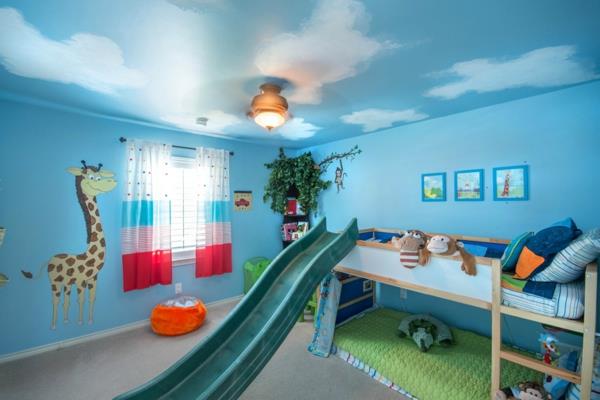 idées de couleurs salon turquoise chambre d'enfant