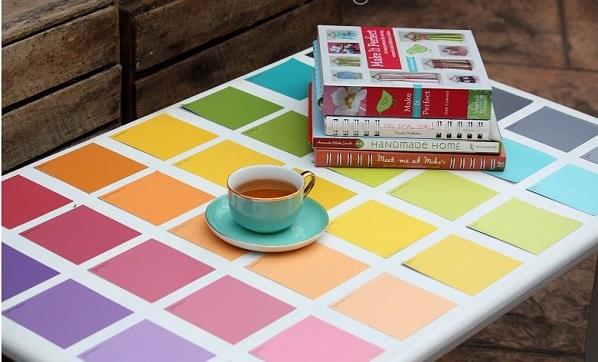 zrób to sam kolorowe projekty dekoracyjne powierzchnia stołu
