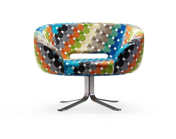 kolorowy fotel cappellini design okrągły