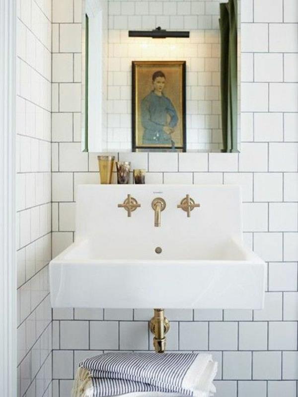 nettoyer les carreaux de pierre fine carreaux de mur carreaux de salle de bain lavabo blanc