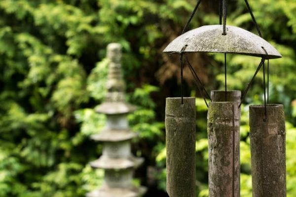 carillons éoliens en bambou de jardin feng shui
