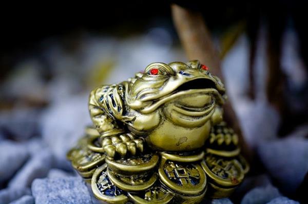 feng shui jardin grenouille asiatique argent