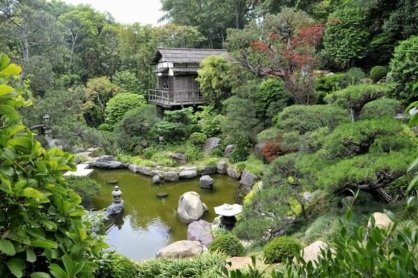 maison d'étang de jardin feng shui
