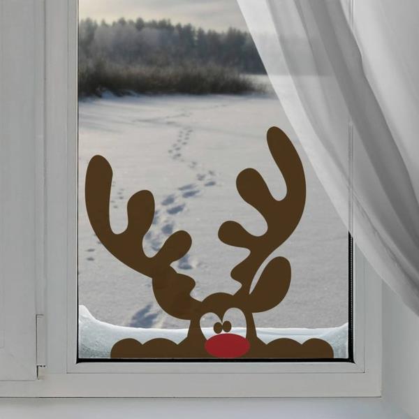 décoration de fenêtre idées d'artisanat de noël pour autocollants de fenêtre de noël