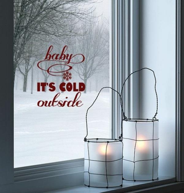 décoration de fenêtre idées d'artisanat de noël pour noël autocollants de fenêtre lanternes