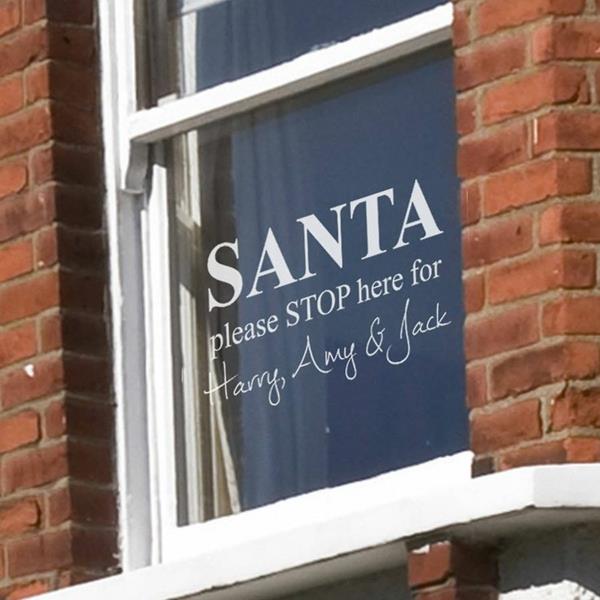 décoration de fenêtre idées d'artisanat de noël pour noël autocollants de fenêtre père noël