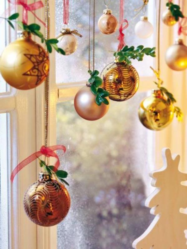 décoration de fenêtre boule de sapin de noël décoration de fenêtre