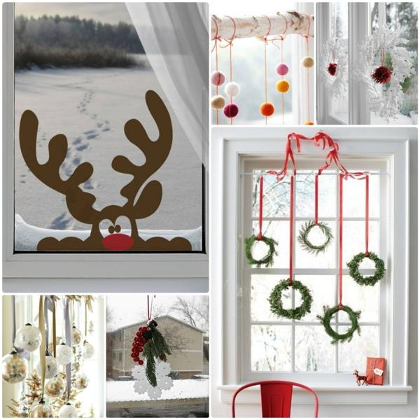 décoration de fenêtre noël bricoler décorations de noël
