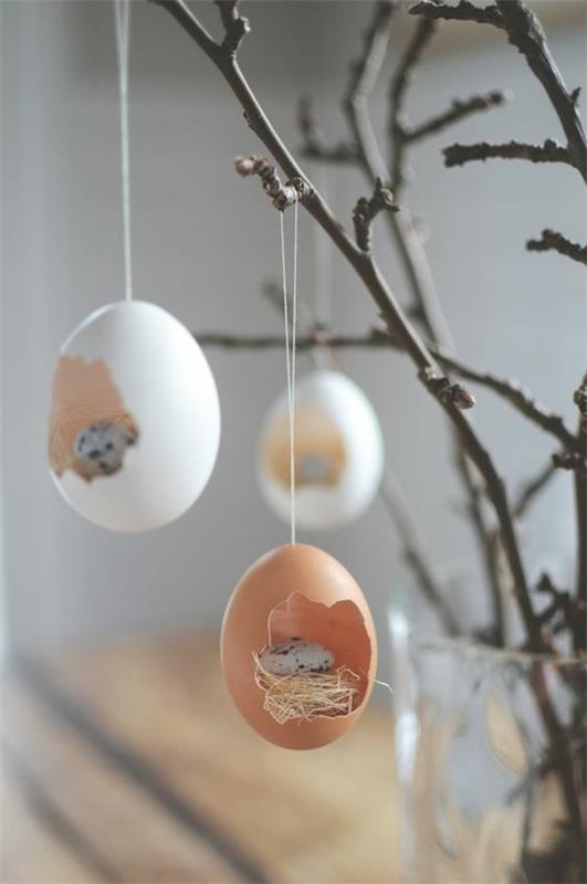faites vous-même des décorations de table en filigrane avec des œufs