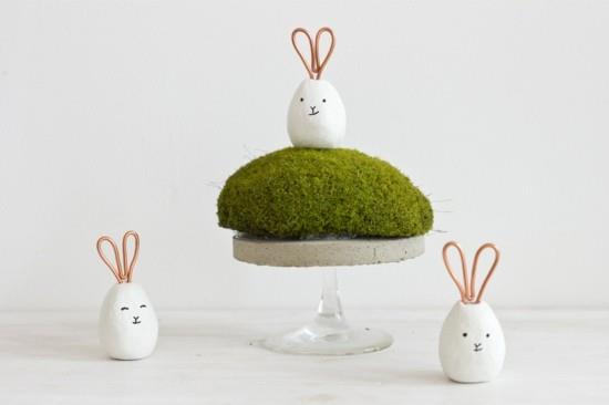 faire vous-même des décorations de table en fimo avec des œufs de pâques