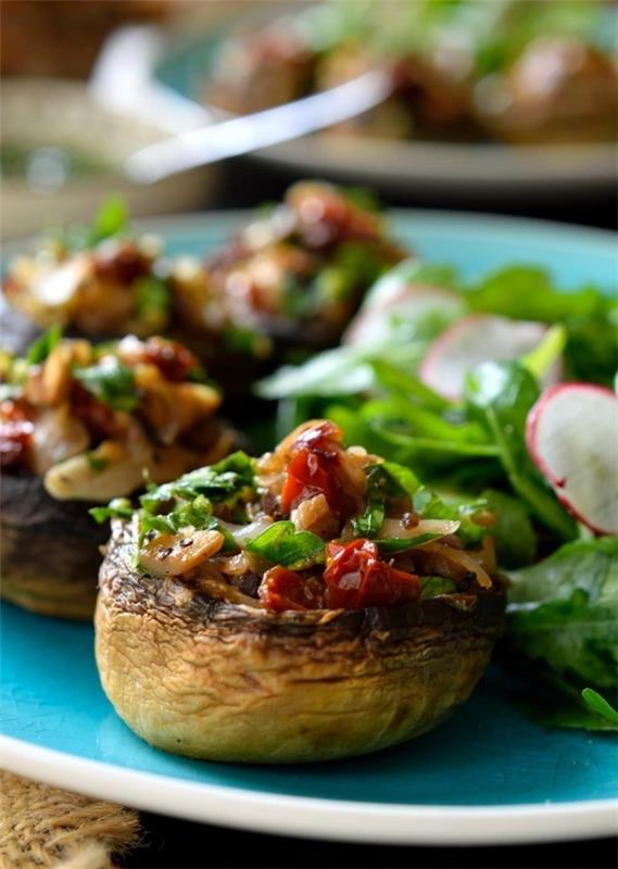 recettes de finger food champignons gratinés vegan