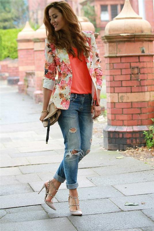 jeans de veste fraîche de tendances de printemps