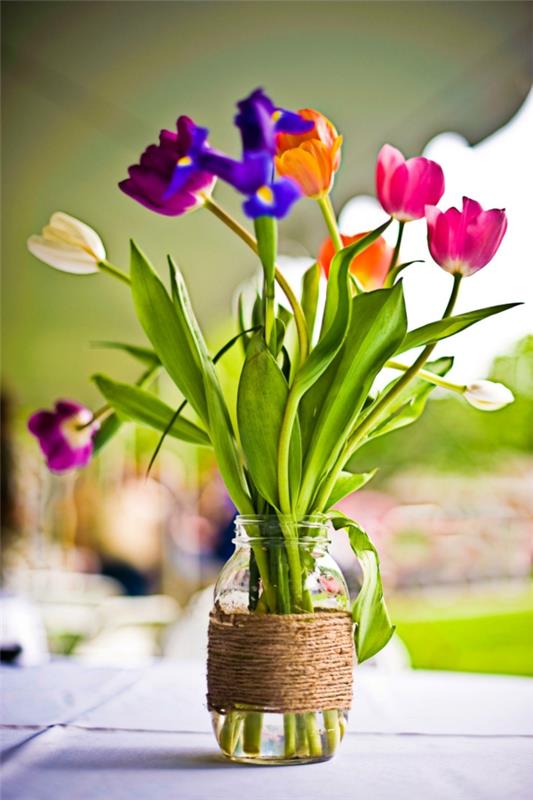 wiosenne kwiaty majstrować tulipany dekoracje stołu wiosna