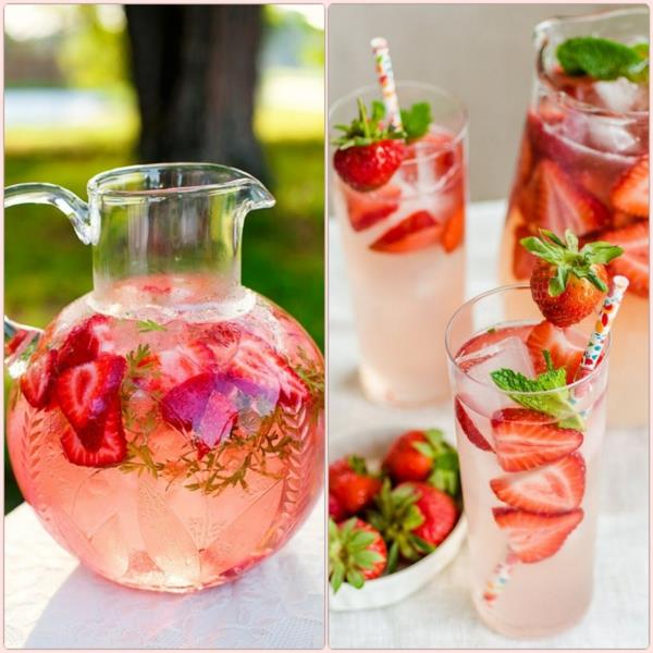 recettes de printemps boisson gazeuse aux fraises