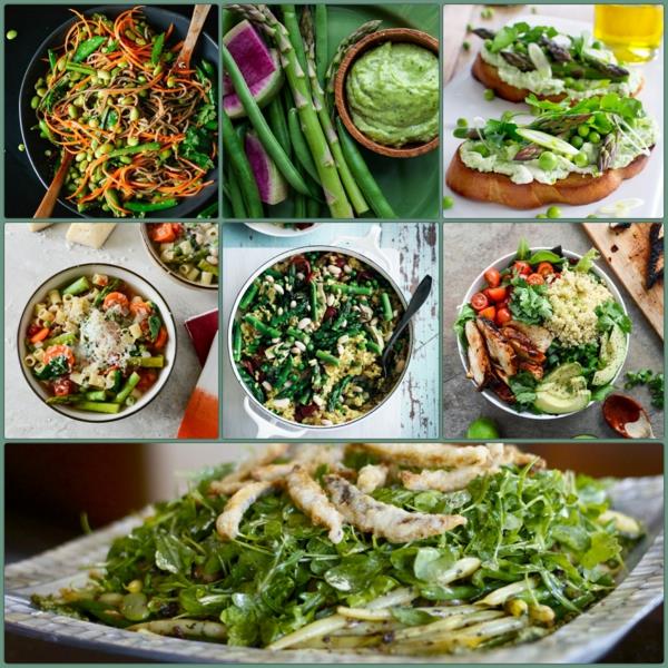 recettes de printemps plats avec salade de légumes de printemps