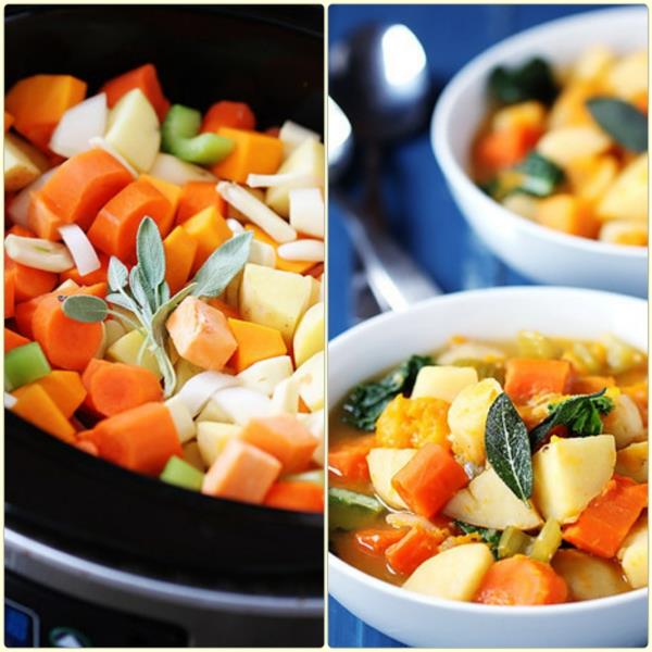 recettes de printemps plats végétariens soupe de légumes